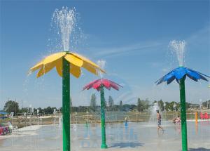 China Aqua Park Water Splash Pad Colorful Flower Style Water Park Fountain 3.0m Height on sale