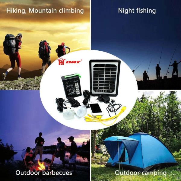 Factory Price Portable Mini Solar Home Lighting System Kit With USB Charging
