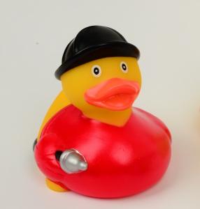 Quality Firefighter Fireman Mini Rubber Ducks / Promotional Personalised Rubber Bath Ducks  wholesale