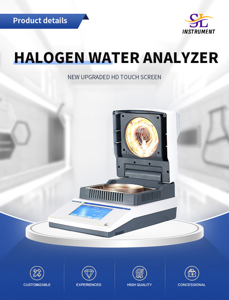 High Accuracy Halogen Moisture Meter for Fully Automatic Moisture Content Detection