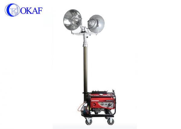 Cheap 220v Pneumatic Mobile Telescoping Antenna Mast Trailer 8 Lamp Plate With Generator for sale