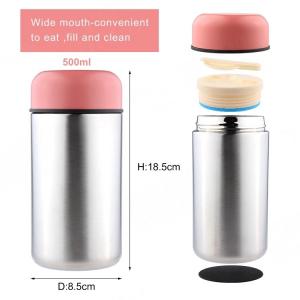 Quality Original Vacuum Insulated Food Jar , Double Wall Vacuum Insulated Lunch Box Logo Printed wholesale