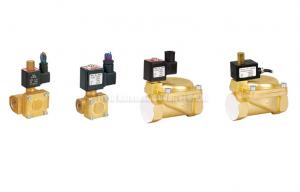 China Directly Acting 2 Way Pneumatic Solenoid Valve , 15 mm Water Brass Valve on sale