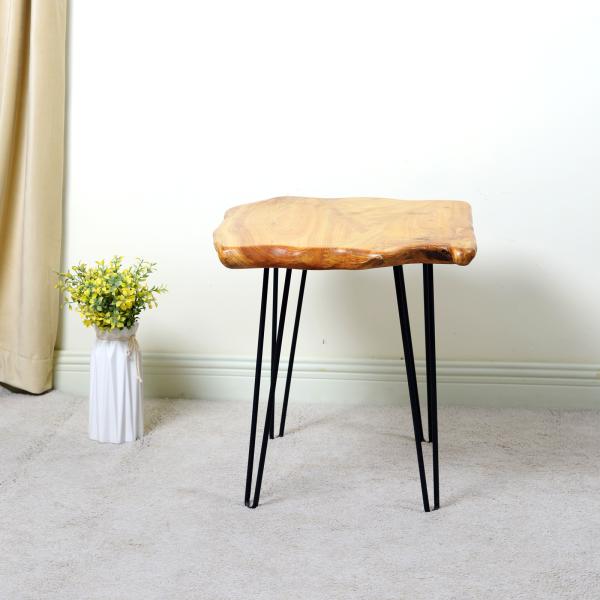 Knock Down Package Metal Feet 5mm Solid Wood Coffee Tables