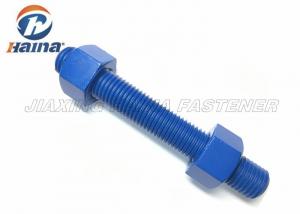 Quality ASTM A193 B7 carbon steel  Stud Blue Threaded Steel Bar Bolts and Nuts wholesale