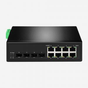 China Industrial Layer 2+ Managed Gigabit Switch With 8 RJ45 PoE+ Ports And 4 SFP Web/SNMP/CLI on sale