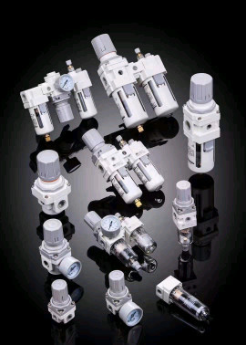 1.0MPa Air Source Treatment 25um Air Filter Regulator With Gauge Pressure Reducing Valve