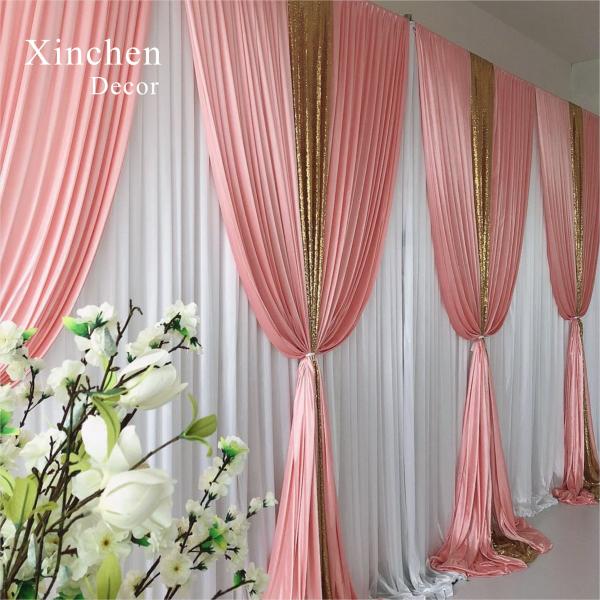 SX-387 Best selling round ceiling drapery ceiling drapes curtain walls for wedding background