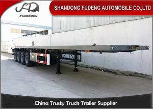 China 4 Axles 40ft Flatbed Container Semi Trailer With 12 Twist Locks Flat Bed Semi Trailer on sale