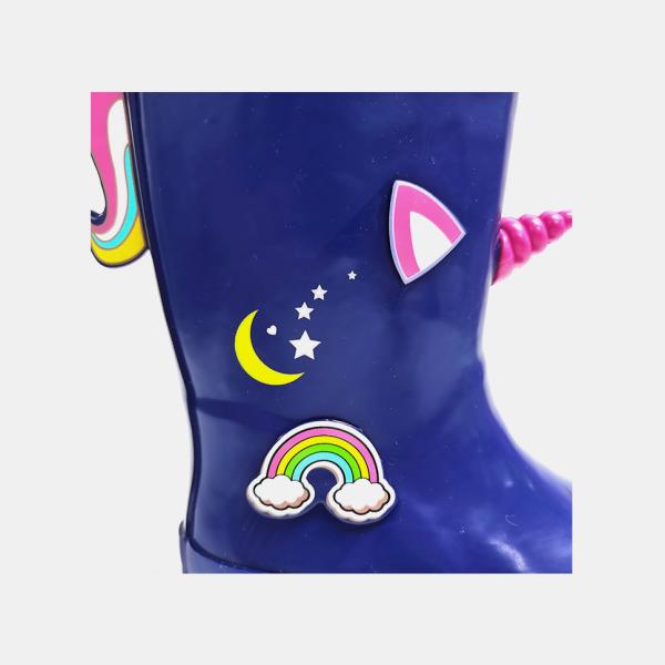 Lightweight Waterproof 3D Unicorn Rainbow Boots