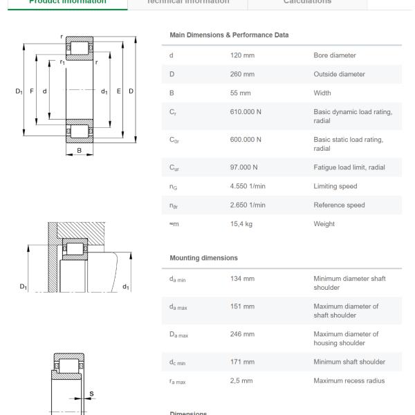 FAG Cylindrical Roller Bearings NJ324-E-XL-M1