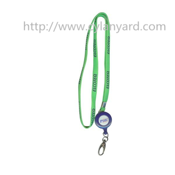 Custom imprinted id badge retractable reel lanyard, office employee id lanyards,