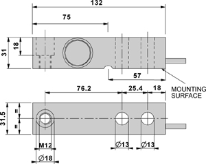 SBK Rsbt Double Shear Beam IP68 2 ton load cell