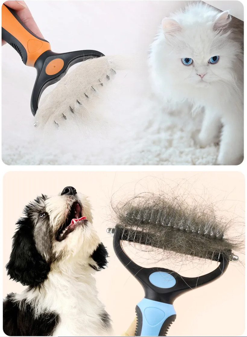 17.5*10.3cm Pet Grooming Brush ABS Stainless Steel Dog Knot Remover