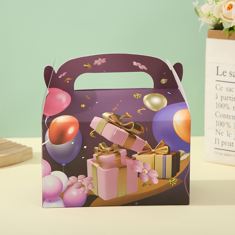 Customized White Card Thickened Baking Gift Box for Birthday Party and Dessert Packaging