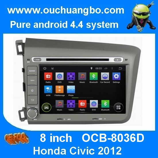 Ouchuangbo In Dah GPS Navigation Radio Stereo Multimedia Kit for Honda Civic 2012 Android