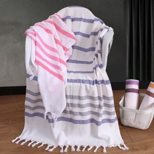 Quality Soft And Lightweight Hammam Beach Blanket 100% Cotton Material Customized wholesale