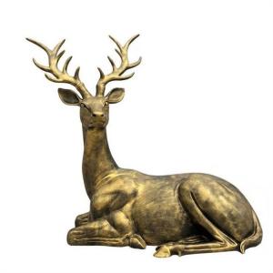 Quality Park Bronze Deer Statue Decorative Metal Sculpture Large Bronze Stag For Garden wholesale