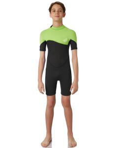 China Durable  Neoprene Shorty Wetsuit Short Sleeve Swimsuit Thermal Back Zip Spring Suit on sale