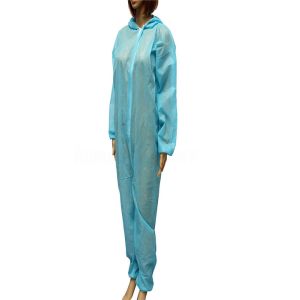 Non Woven Disposable Coverall Suit , Disposable Cleaning Suits Food Industry