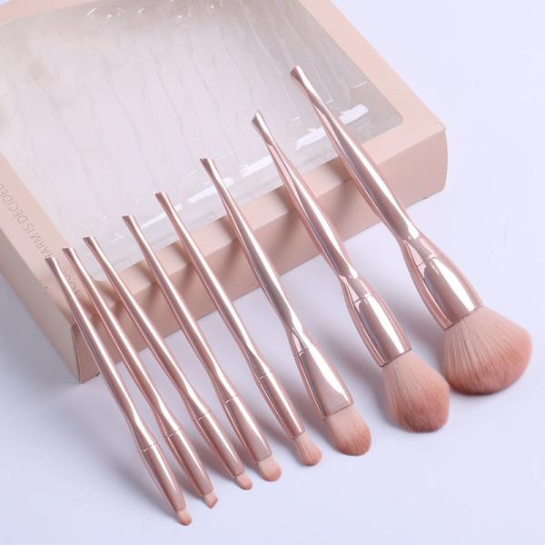 Durable Bristles Synthetic Makeup Brush PU New Material / ABS Plastic Handle Material