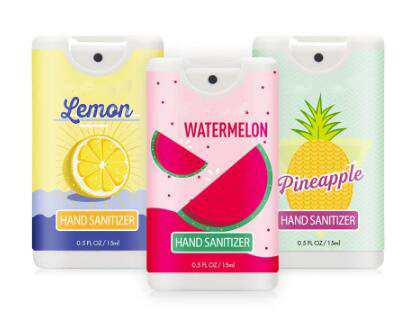 Antiseptic Credit Card Style Antibacterial Hand Sanitizer Spray Customize Volume