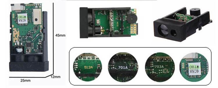 Small Laser Distance Meter Sensor 60m Construction Laser Distance Sensor Short Range
