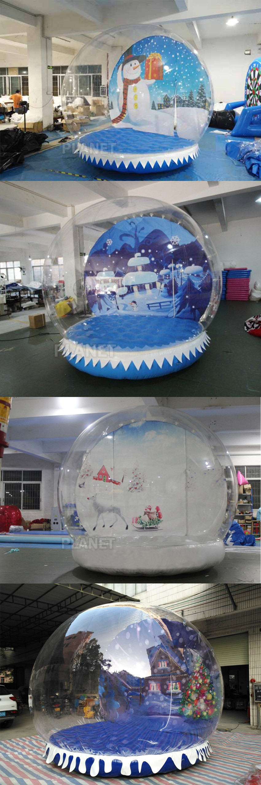 Festival Decoration Airblown Inflatable Snow Globe Customized Logo