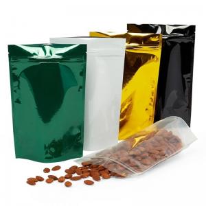 Quality Plastic Reusable Food Bags , Glossy Stand Up Pouches Various Color Available wholesale