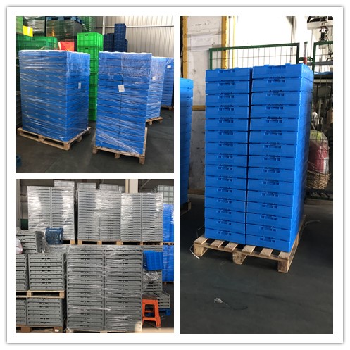 PP Utility Distribution Collapsible Plastic Folding Crate For Supermarket / Home Storage