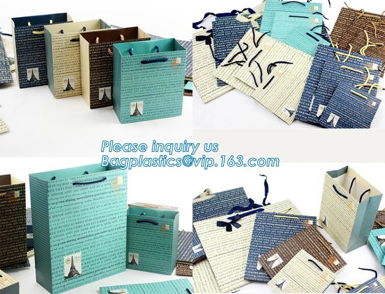 Customized White Printed Kraft Paper Shopping Bag with Twisted Handles for Cat,vintage print inspired by our own Luxury
