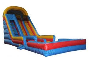 China Customized Size Large Inflatable Slide Dry N Wet Slide With Pool For Amusement Parks on sale