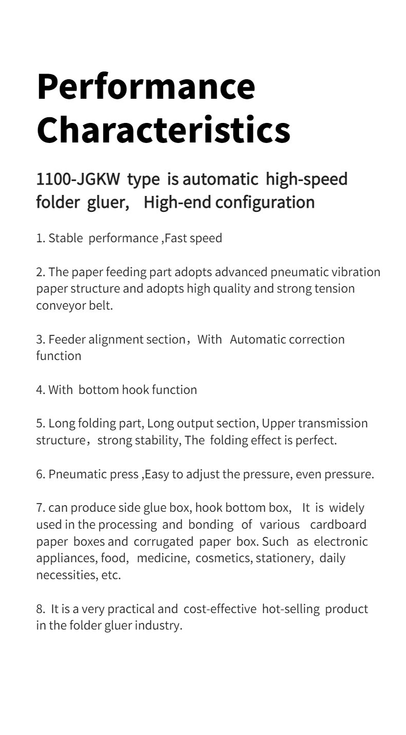 Function 3 Bottom Lock Dual- Automatic Gluing Machine for Cardboard and Corrugated Boxes