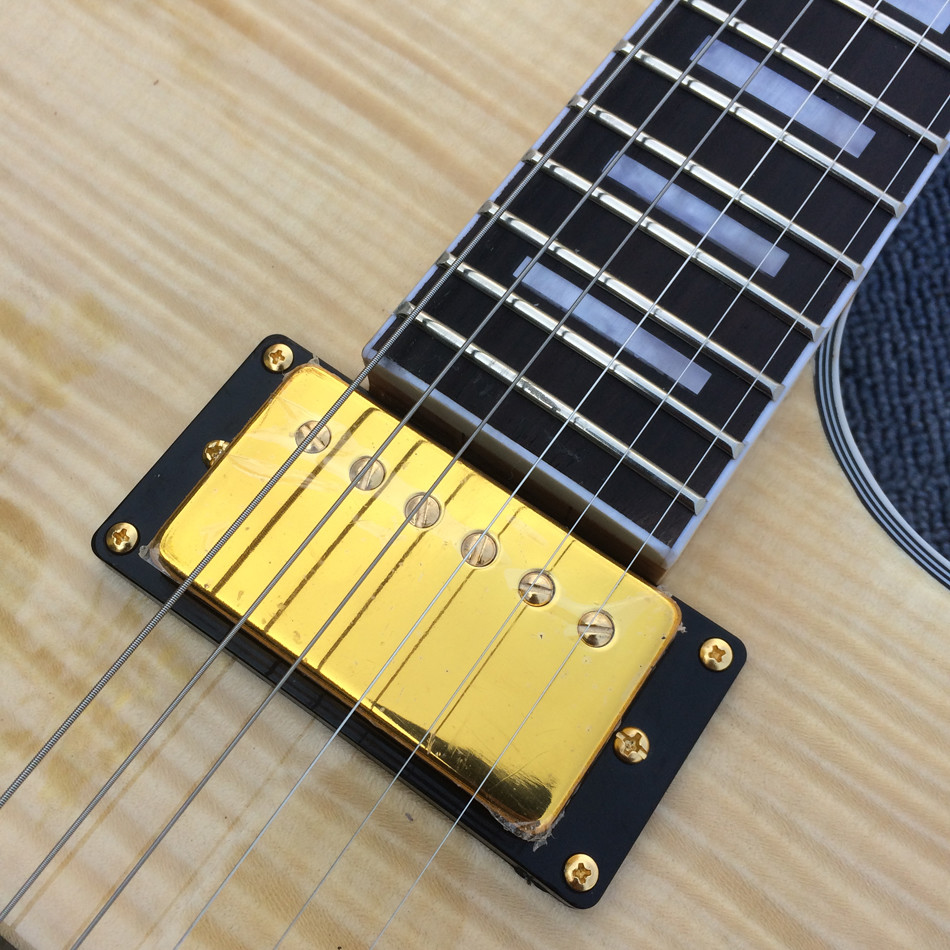 New style high-quality hollow body jazz electric guitar, flamed maple top electric guitar