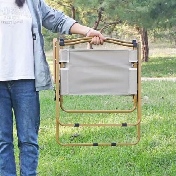 Thick Iron Pipe Leisure Camping Chair for Convenient Folding and Stable Load-bearing Outdoor Furniture