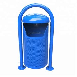 Quality Environmentally Friendly 32 Gallon Trash Can For Garbage Perforated Steel Sidewall wholesale