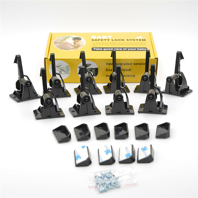 Keyless Hidden Child Safety Cabinet Locks Environmentally Friendly ABS Material