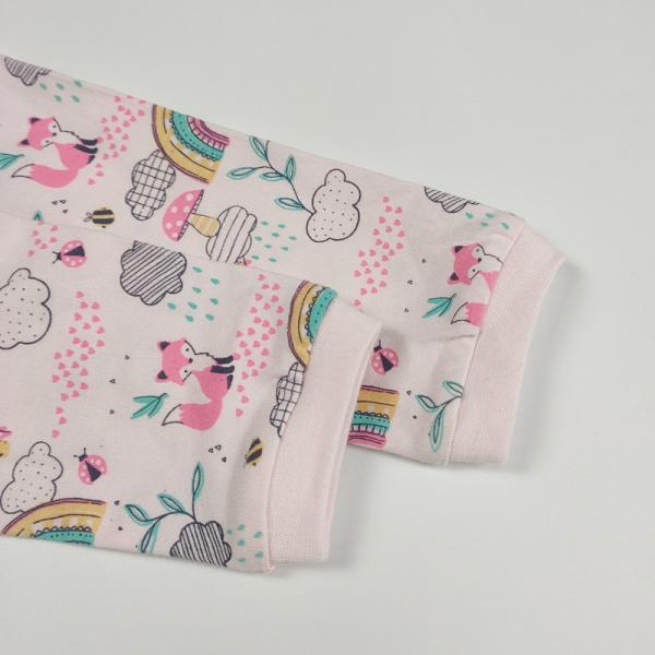 Newborn Bodysuit Rompers with Zipper Close and Printing Pattern in Customized Color