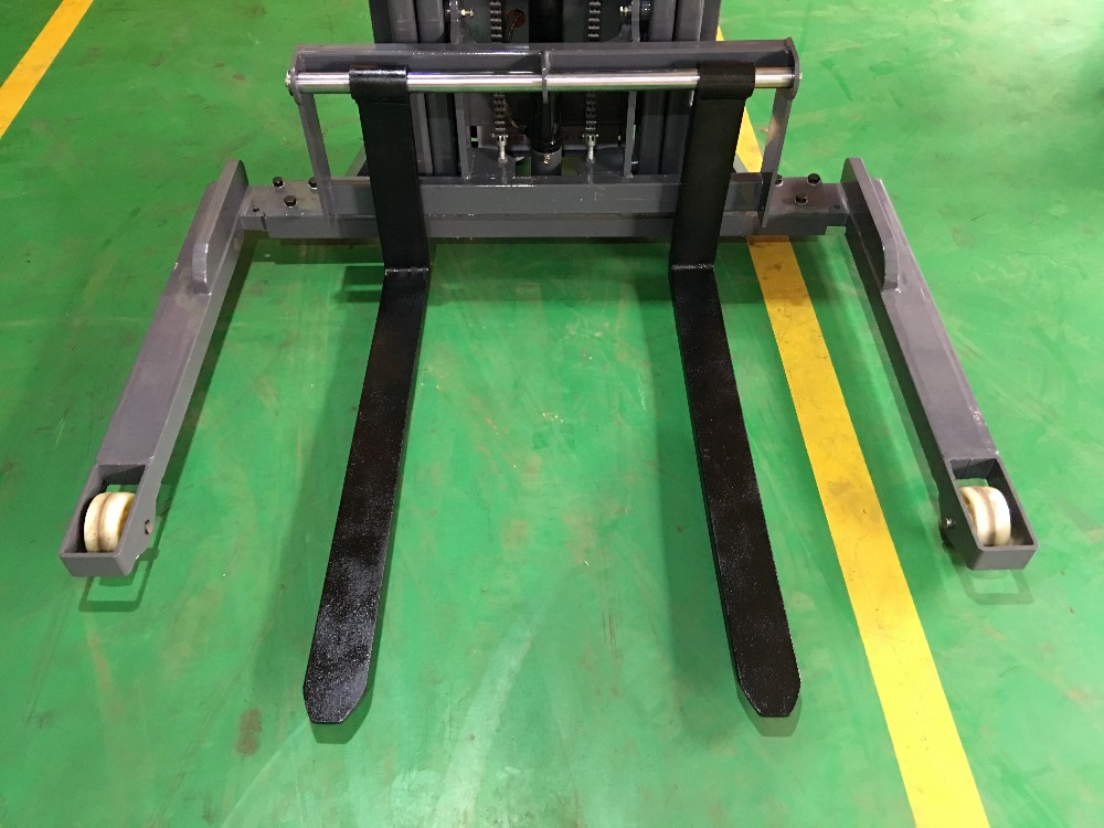 Fork Width Adjustable Electric Pallet Stacker 1 Ton 2 Ton DC Motor Semi Electric Stacker
