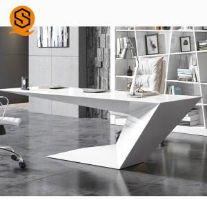 China Inconspicuous Seams Solid Surface Office Furniture Manager Office Desk on sale