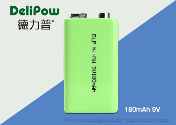 180mAh Rechargeable Batteries Nimh , Environmental Friendly Rechargable 9v