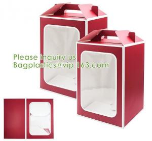 China Flower Bouquet Gift Bags With Handles, Wedding Party favor bags holidays and festivals gift wrap package on sale
