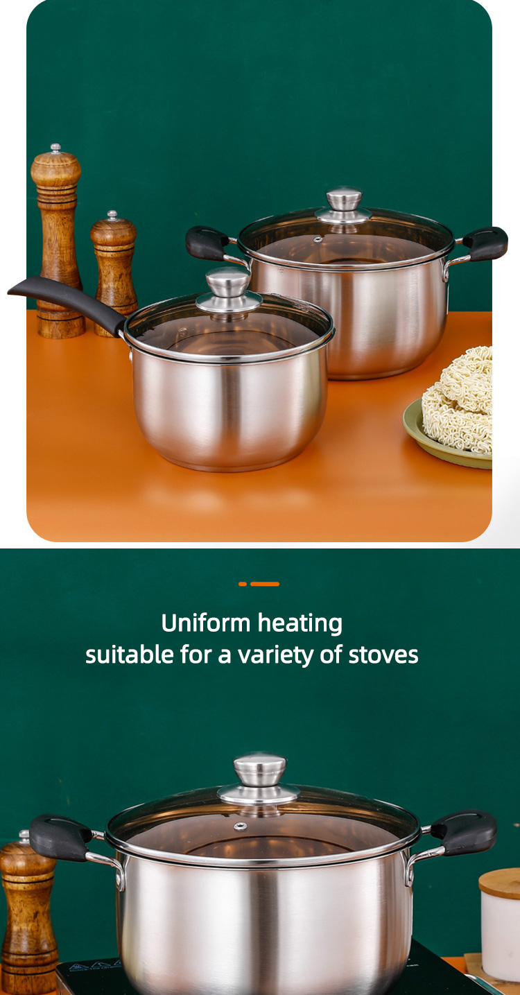 Multifunction restaurant Cookware Induction Pasta Pot Stainless Steel Cooking Soup Pot With Bakelite Handle