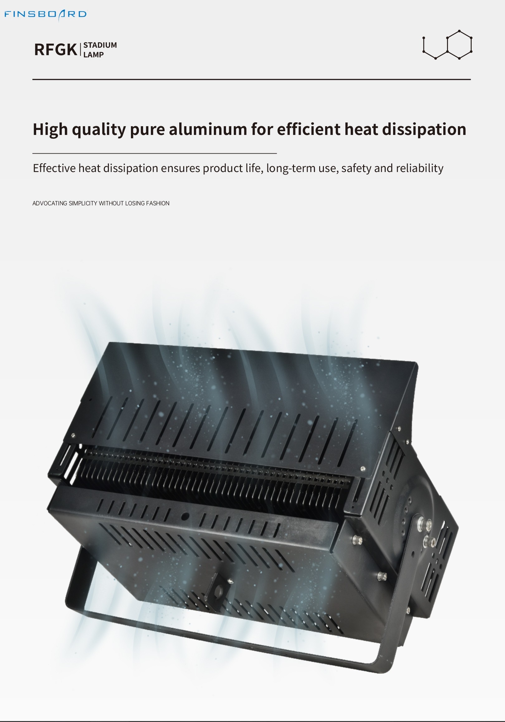 Dimmable LED Stadium Lighting 6500w 45° Lens Angle