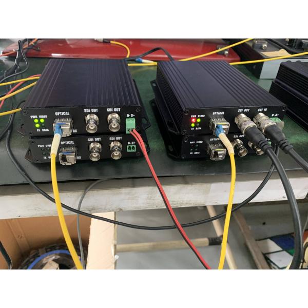 HD-SDI RS485 Data Fiber Video Extender LC Fiber 1310/1550nm 20Km 12V Input