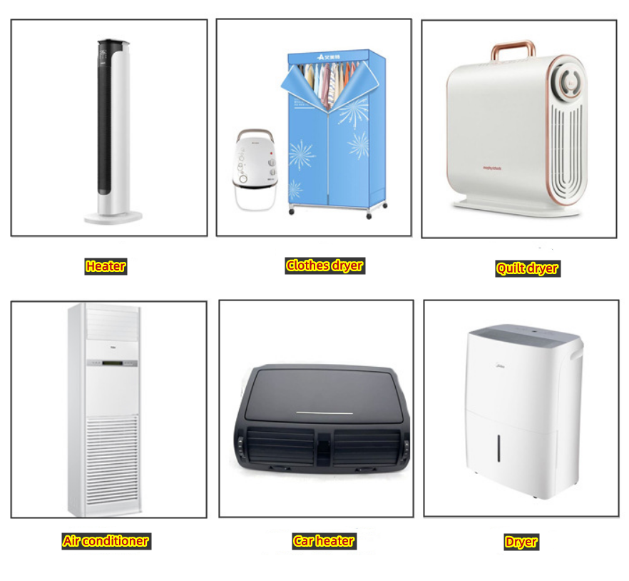 Customized PTC Fan Heater 100w 12v Car Air Conditioner Fan Electric Heater 12v Ptc Heater