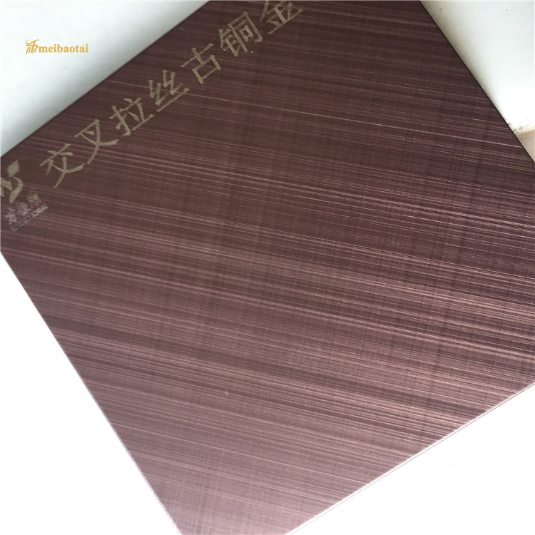 Black Brush 4x8 Hairline Stainless Steel Sheet 0.65mm Thickness