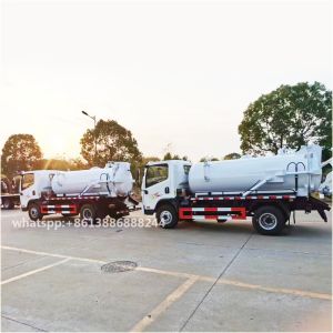 FAW 5000 Liters Sewage Suction Truck With Best Price High-pressure Cleaning