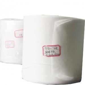 China Viscose Polyester Spunlace Nonwoven Material For Wet Wipes Rolls on sale