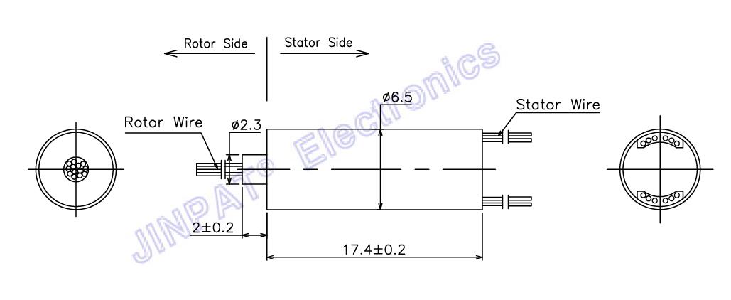 Capsule Slip Ring 12 Circuit 2A Gold Contact 240VAC